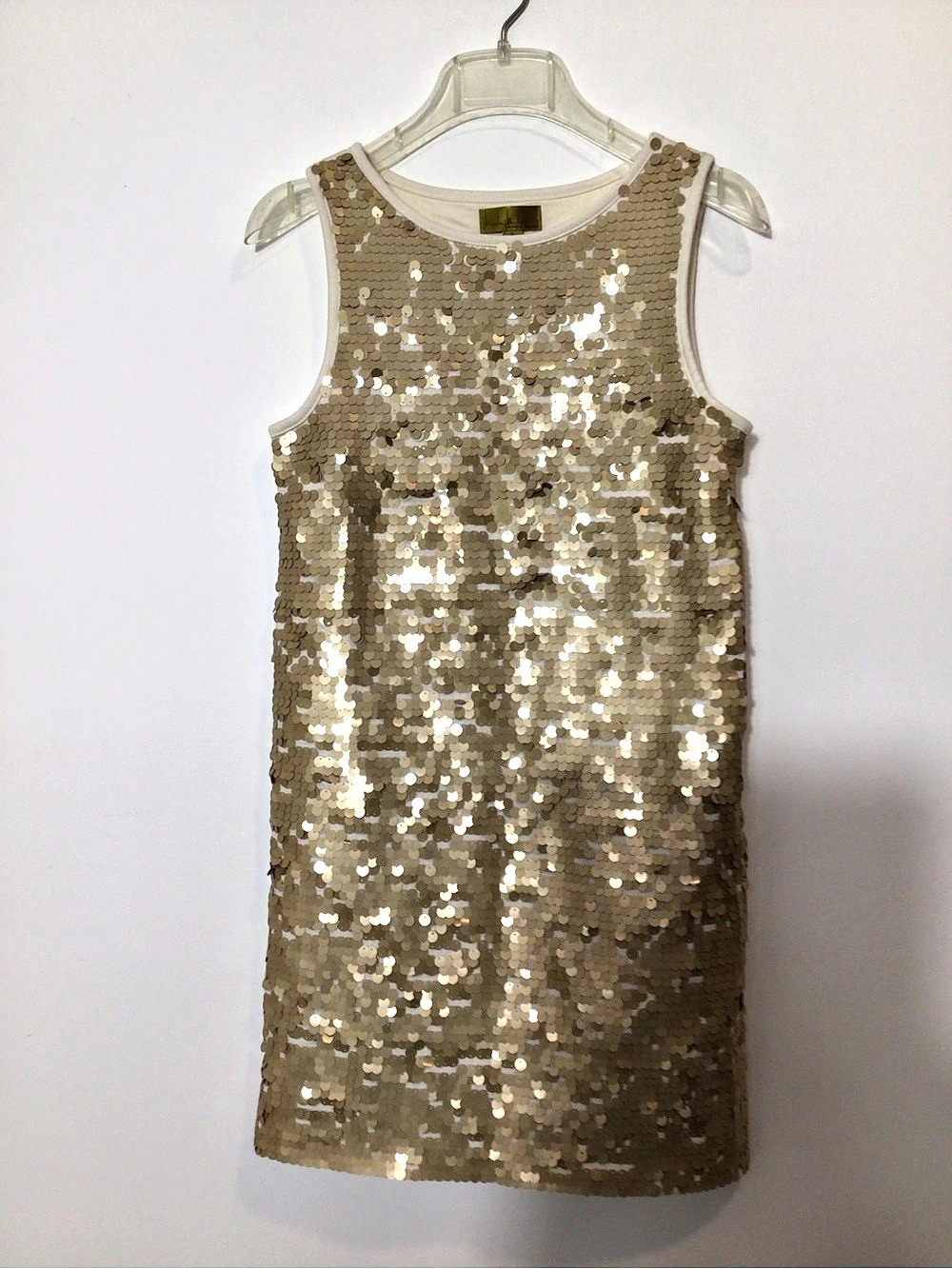 Nicole Miller Gold Sequin Mini Dress